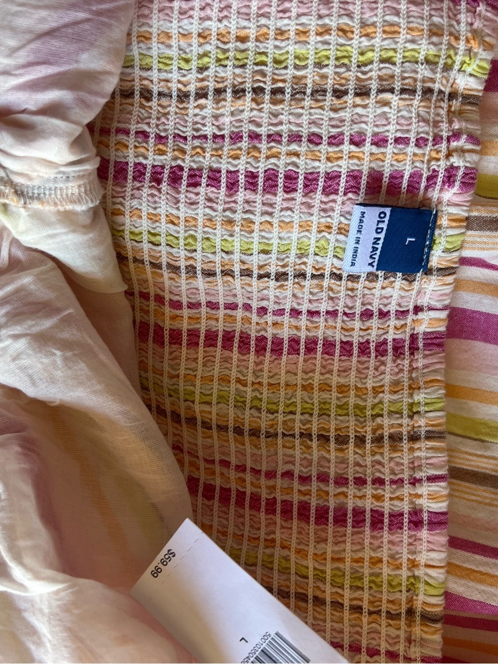 Old Navy Fit & Flare Striped Halter Maxi Dress | Multicolor Stripe Large - Picture 8 of 9